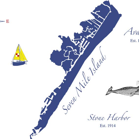 Cuscino lombare Maps/ Seven Mile, NJ per la vendita all'ingrosso da parte di Ox Bow Decor