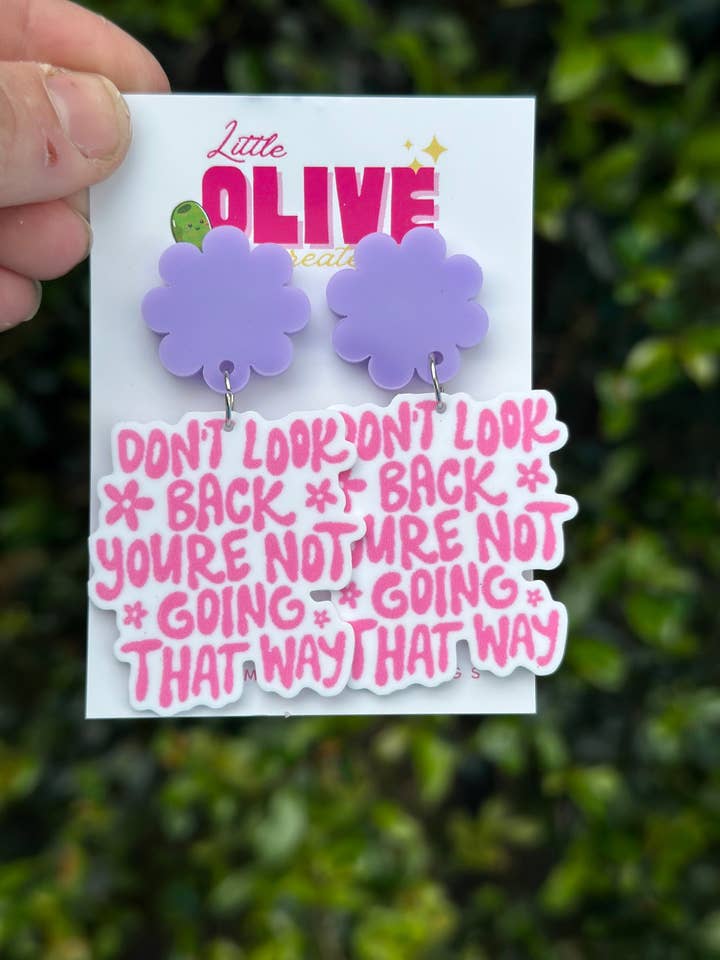 Teacher Motivational Quote Dangle Earrings for wholesale by Little Olive Creates