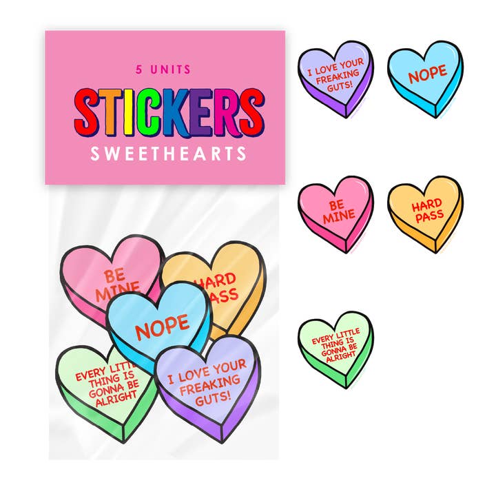 Alexis Nikole - Wholesale Sticker - Valentines Mean Sweethearts Sticker Pack1