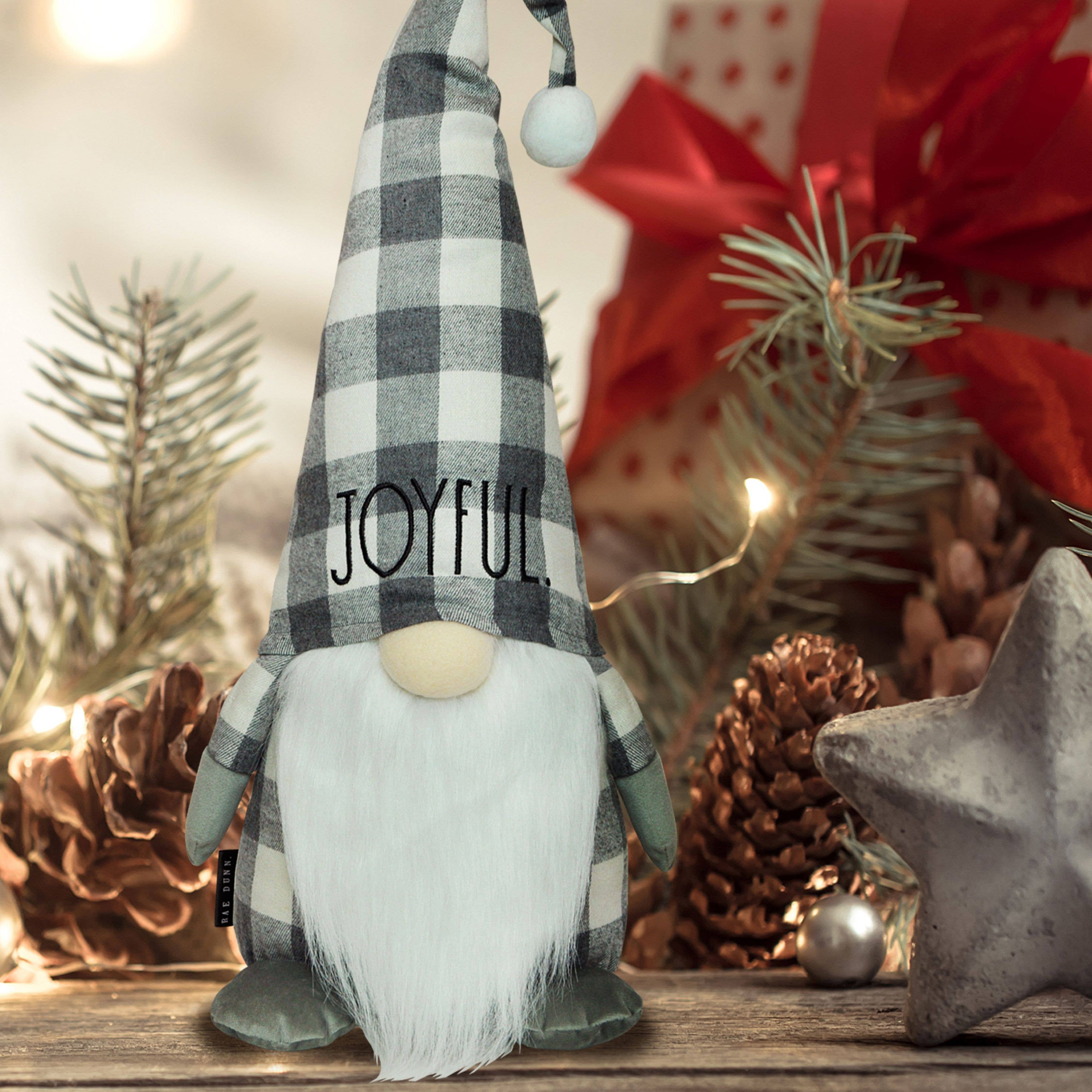 DesignStyles Home - Wholesale Christmas Decoration - Rae Dunn Gray and White Plush Christmas Gnome1