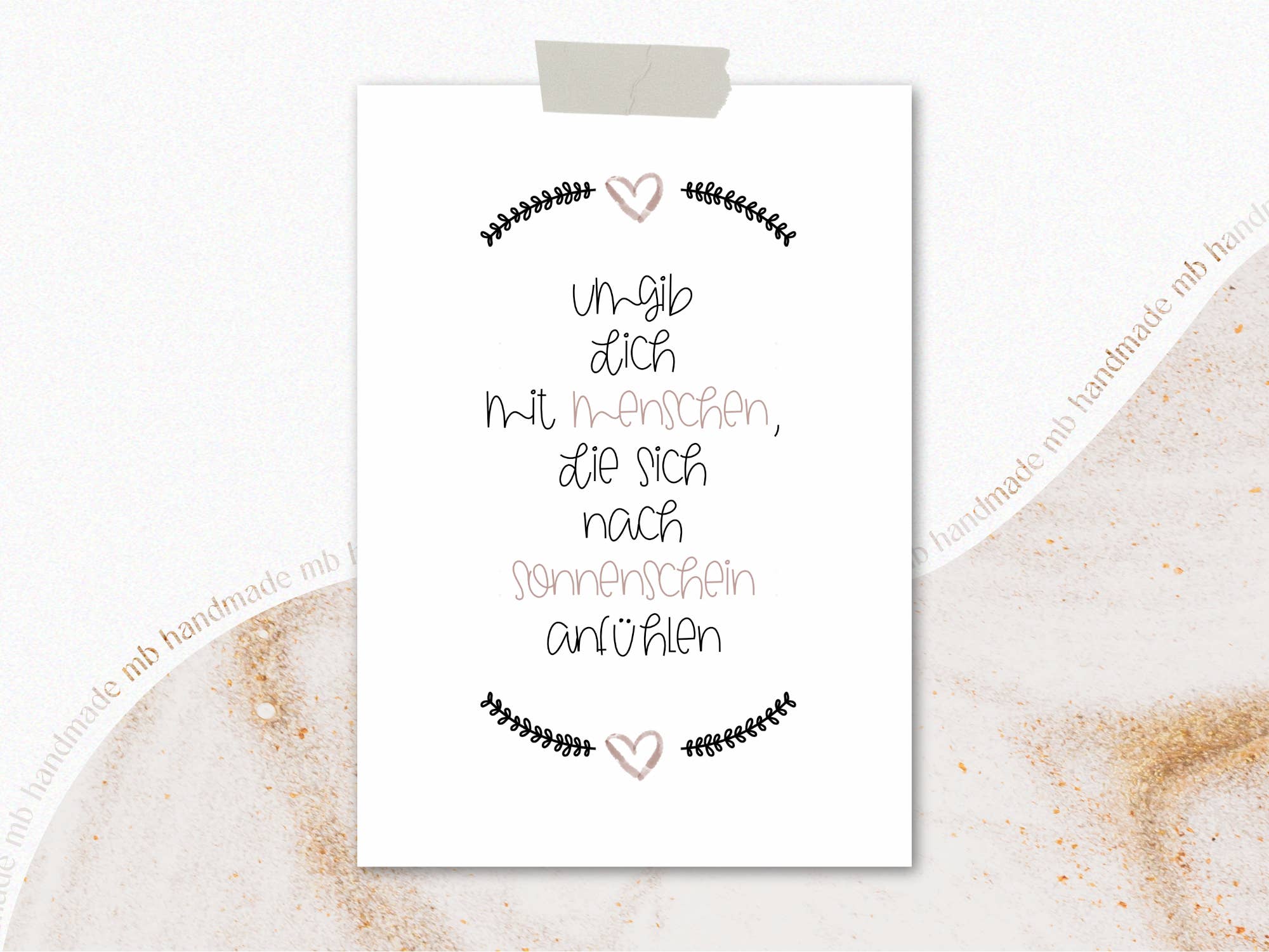 mb handmade - Vendita all'ingrosso Biglietti d'amore - Circondati di persone che hanno voglia di sole1