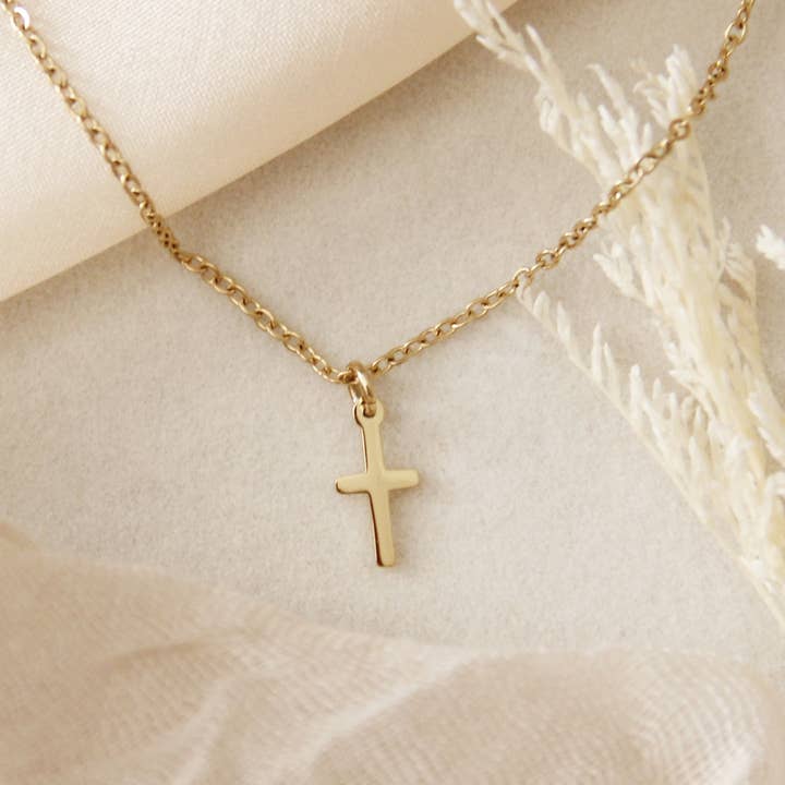 LoveStory Collection – wholesale Pendant/charm necklace – Delicate Cross Necklace, 1 Corinthians 1:182
