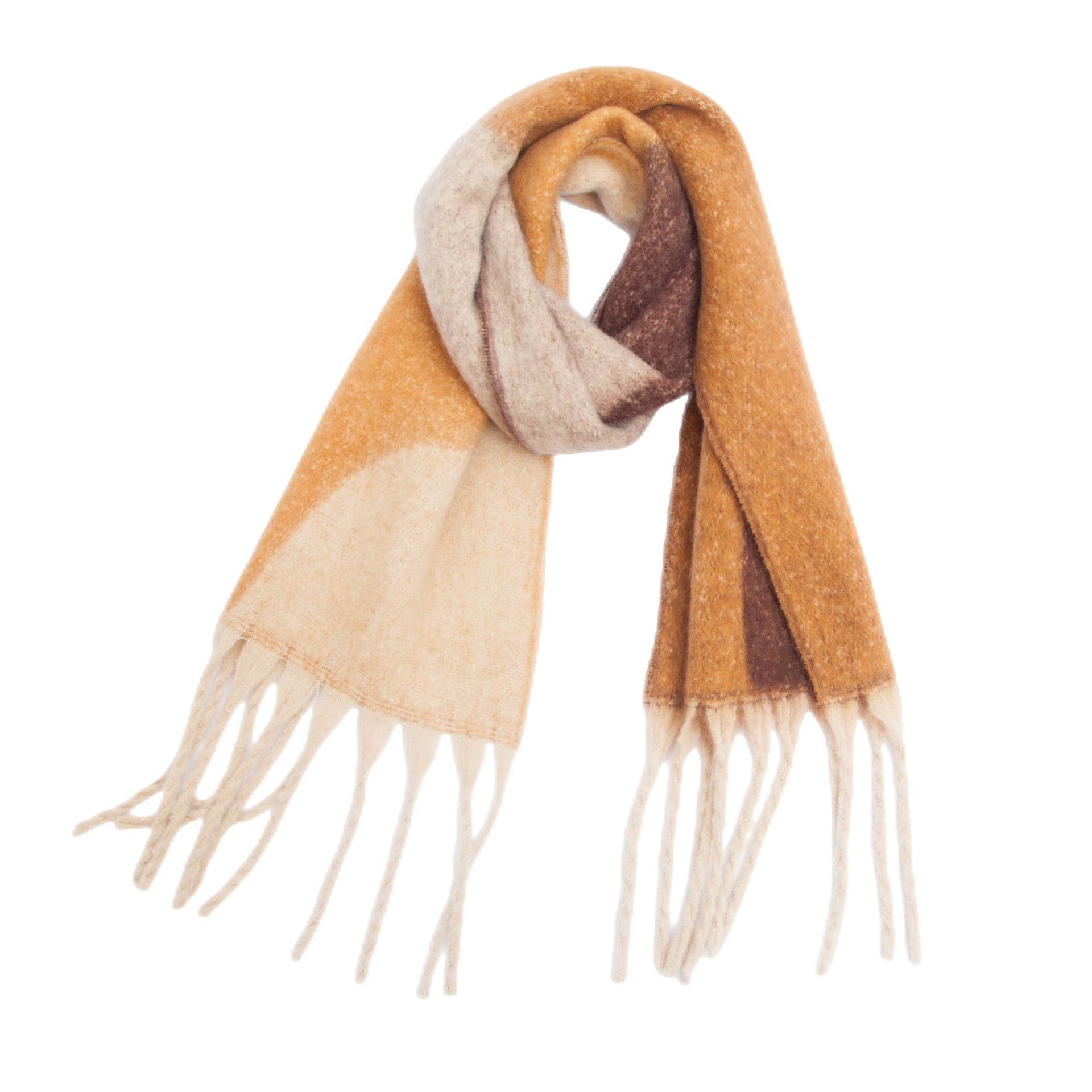 Adorro - Wholesale Scarf - Women's - Soft Chunky Abstract Fleece Scarf With Tassel (8 colors)7