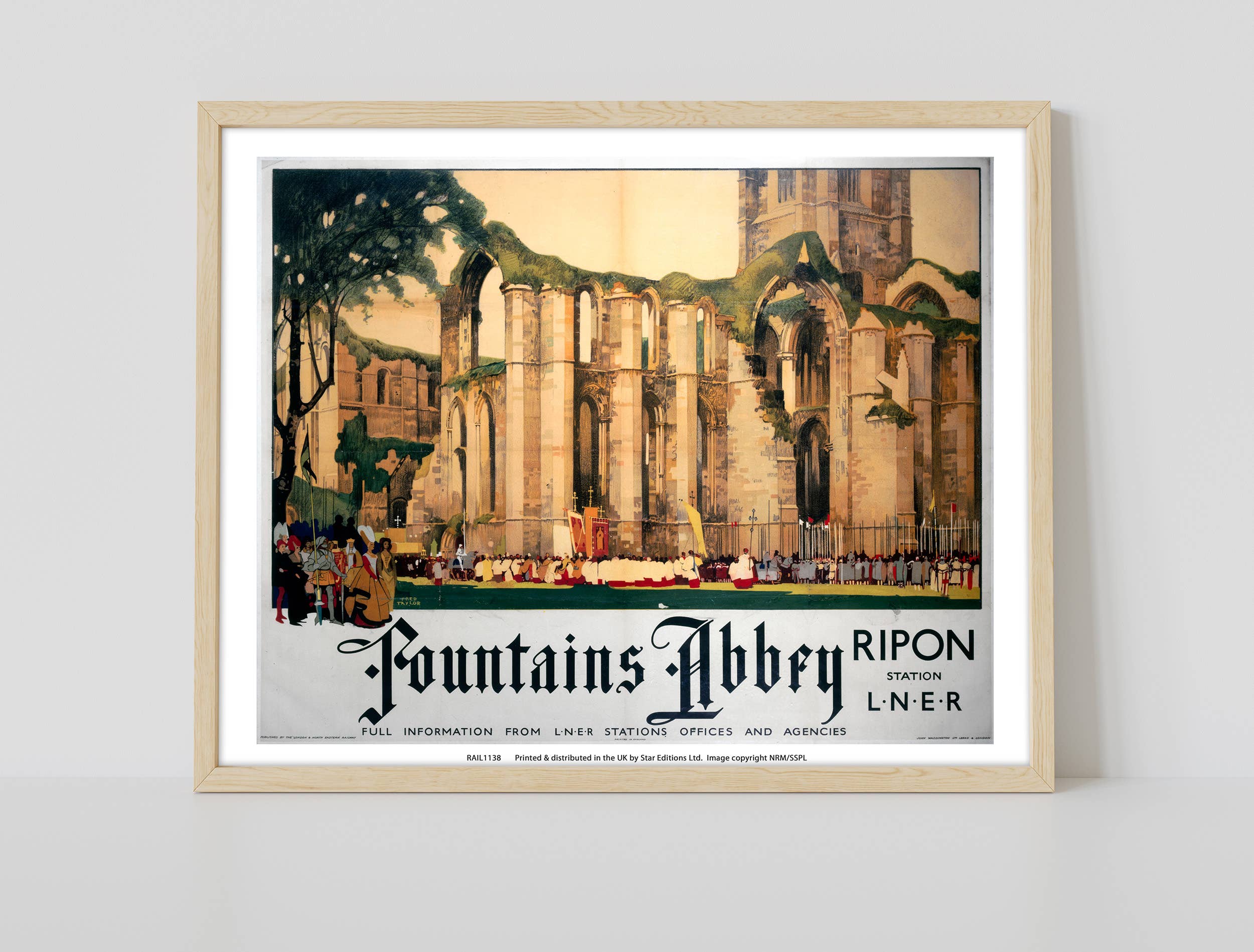 Star Editions – wholesale Art print – Fountains Abbey, Ripon - 11X14” Premium Art Print1