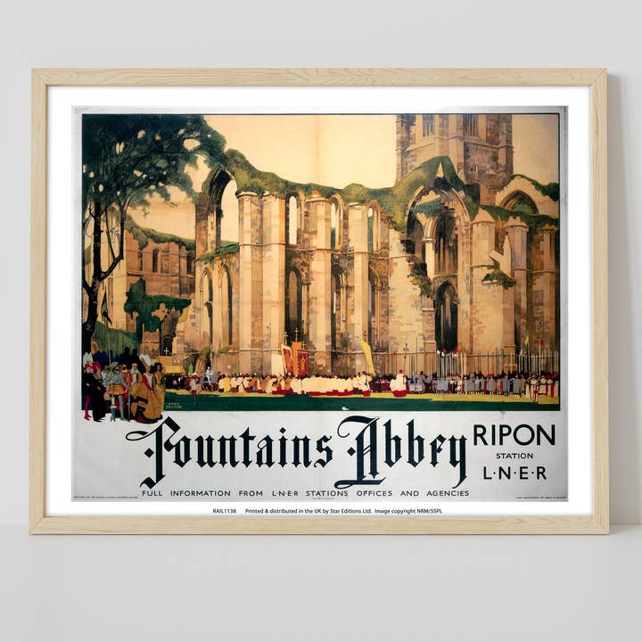 Star Editions – wholesale Art print – Fountains Abbey, Ripon - 11X14” Premium Art Print1