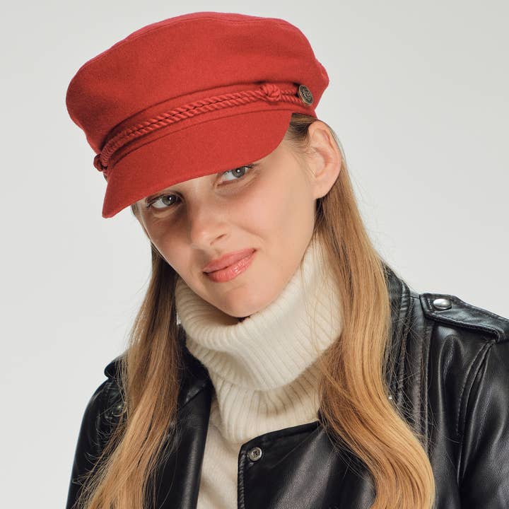 Hana - Wholesale Newsboy/Schoolboy Hat - Women's - C.C Rope with Button Deco Solid Fisherman's Cap8