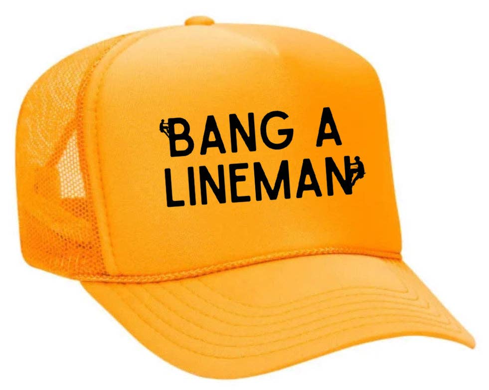 Inappropriate Trucker Hats - Vendita all'ingrosso Cappellino  da camionista - Unisex - Cappello da camionista Bang A Lineman7