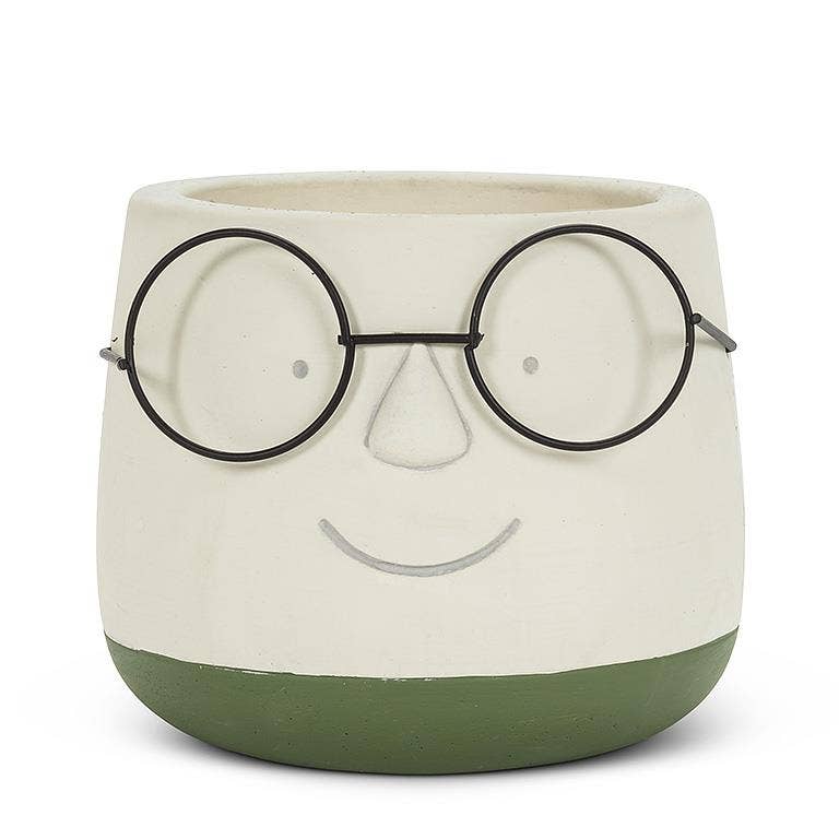 Abbott - Wholesale Plant Pot - Face Planter w/Glasses1