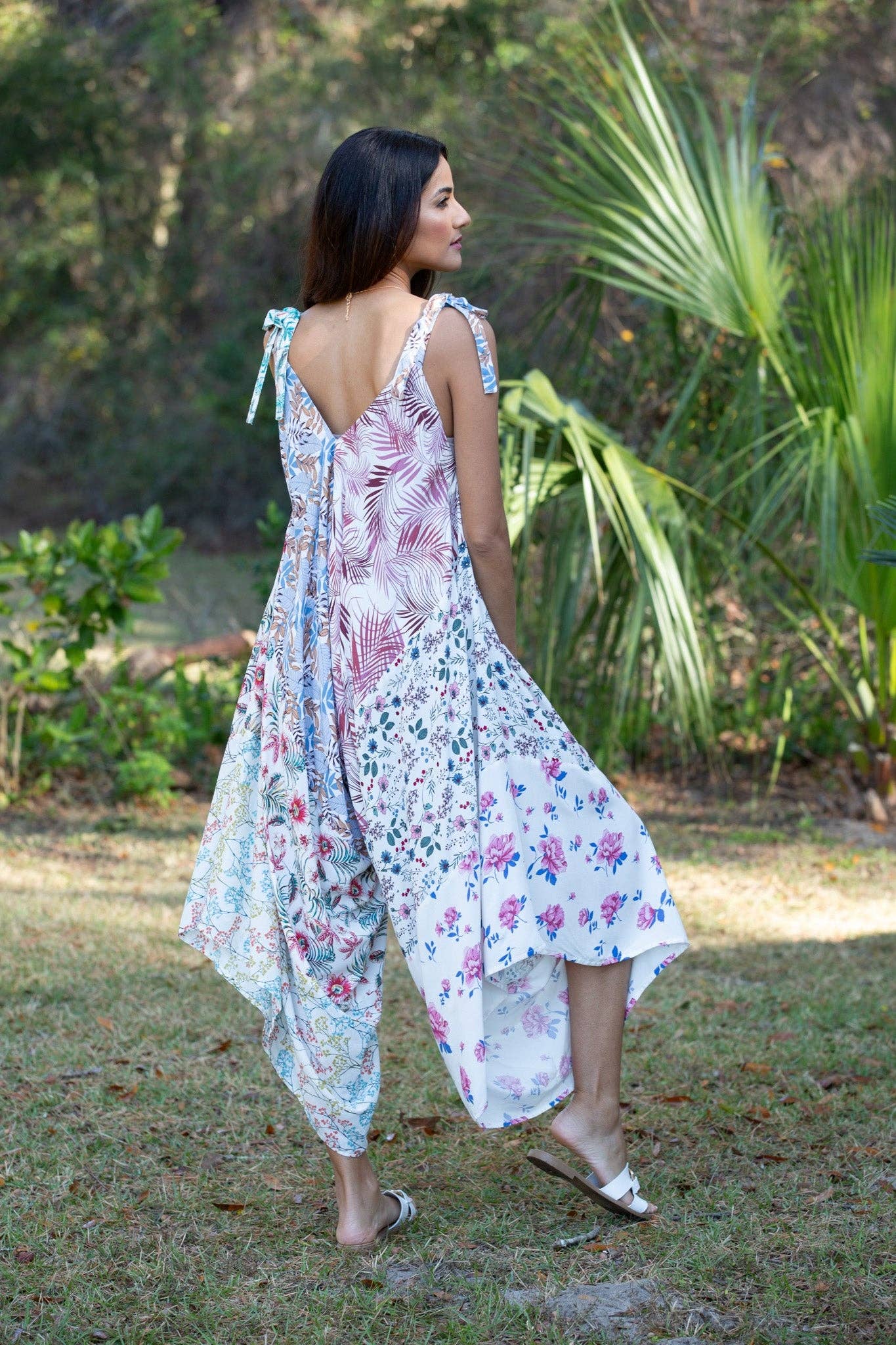 Sacred Threads - Wholesale Romper - Women's - Floral Serenity Patchwork Hippie Romper2