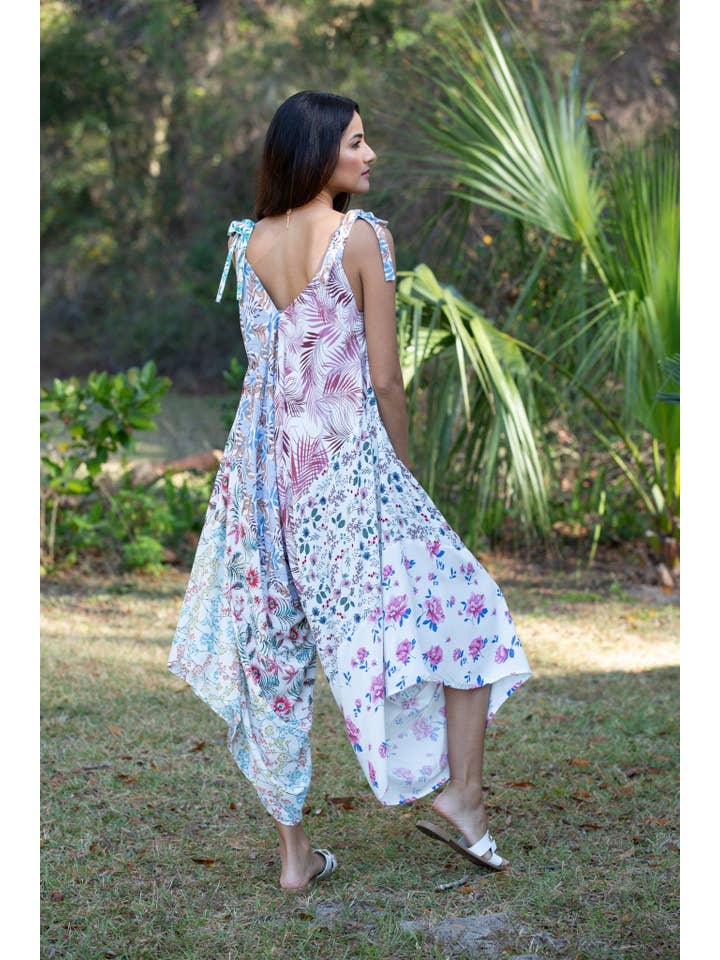 Sacred Threads - Wholesale Romper - Women's - Floral Serenity Patchwork Hippie Romper2