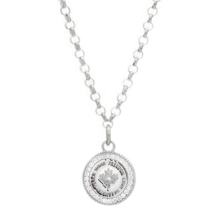 Canada Proud Pavé Pendant Necklace for wholesale by Hillberg & Berk