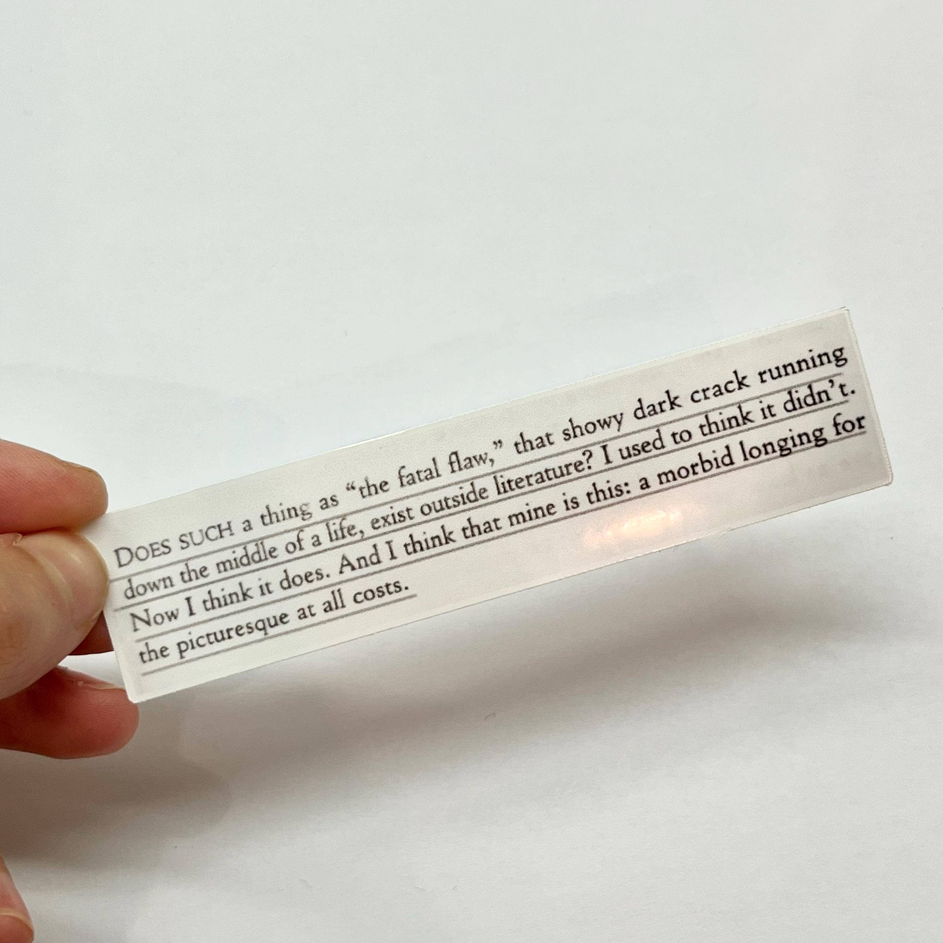 Literary by Ava - Vendita all'ingrosso Adesivo - Adesivo ritagliato con citazione da "The Secret History" di Donna Tartt1