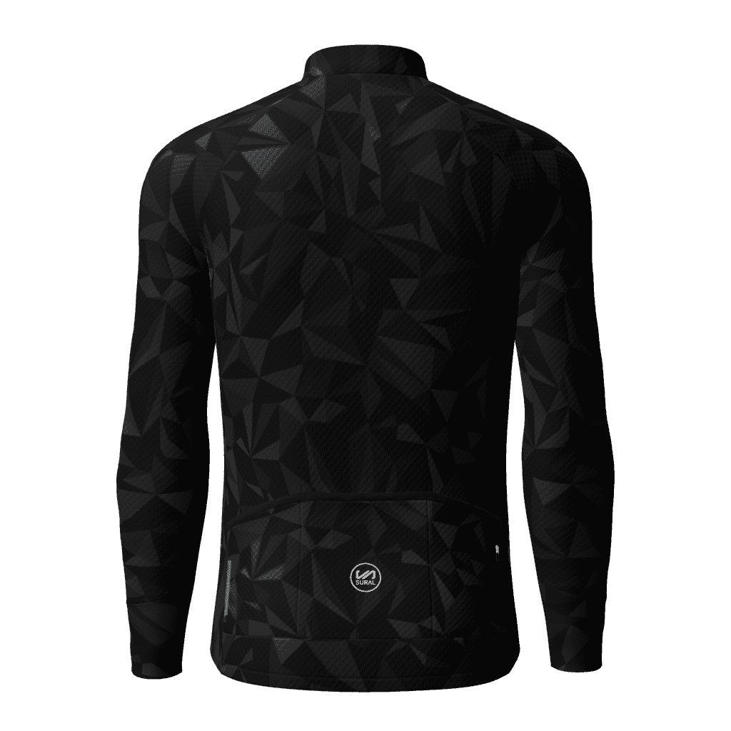 BLACK TRIANGLES OVAL Long Sleeve Cycling Jersey for wholesale on Faire1