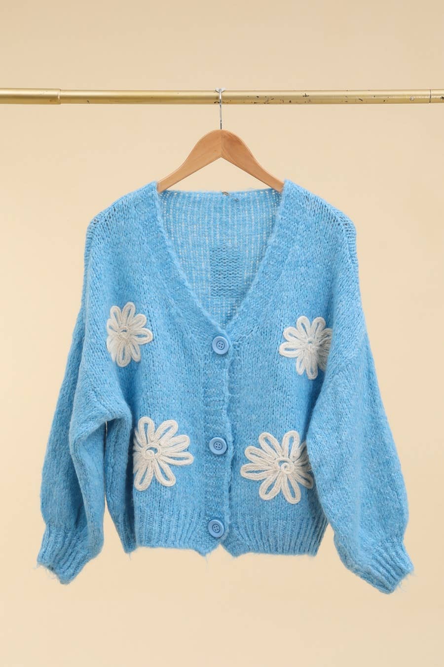 LÉA & LUC - Vente Cardigan – femme - Gilet cardigan col en V et motif fleur REF. 307790