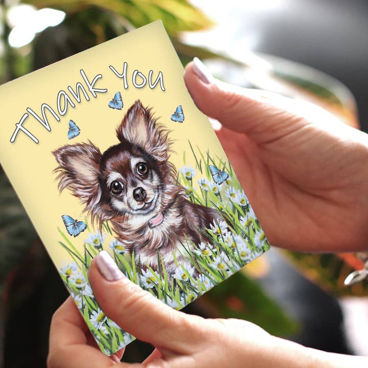 Dog Thank You Card - Chihuahua for wholesale by Irisha's Card Art