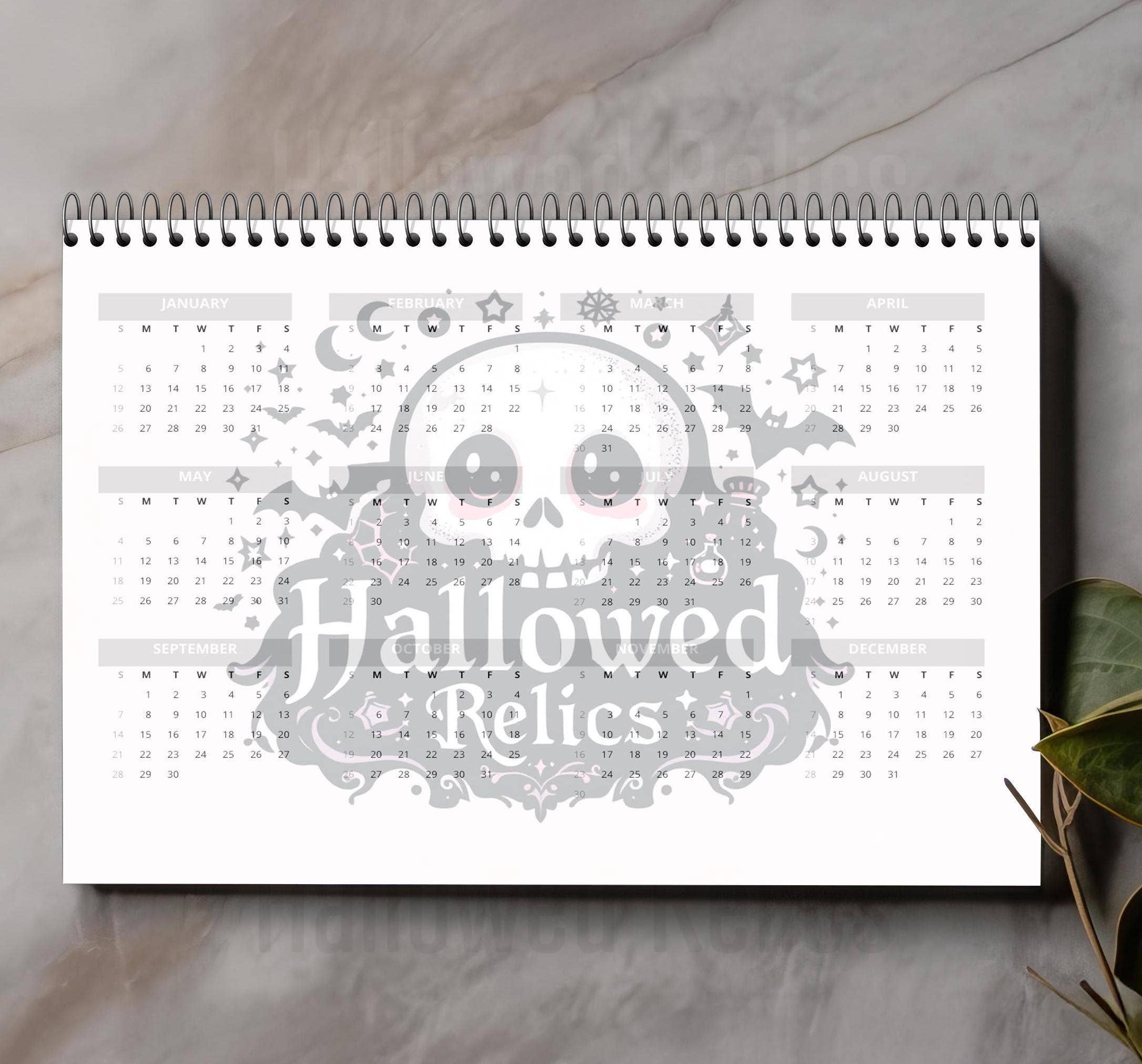 Hallowed Relics - Wholesale Calendar - 2025 Gothic Witch Moon Phase Calendar & Celestial Planner9