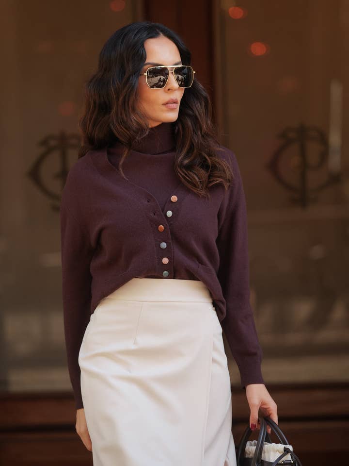 Multicolor Button Cardigan for wholesale by GUIMANOS