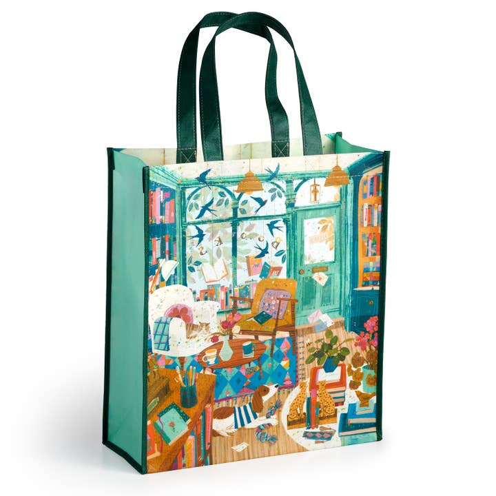 Chronicle Books - Wholesale Grocery/Shopping Bag - Bookshop Afternoon Reusable Shopping Bag
