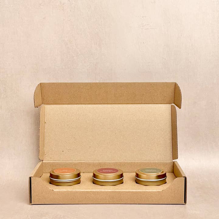 Hill Country Collective – Holiday Sample Set (3 Candles) for wholesale by Hill Country Collective