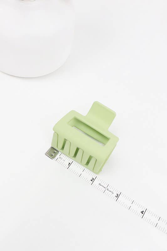 MIX COLOR Small Matt Cut Out Rectangle Hair Claw for wholesale on Faire9