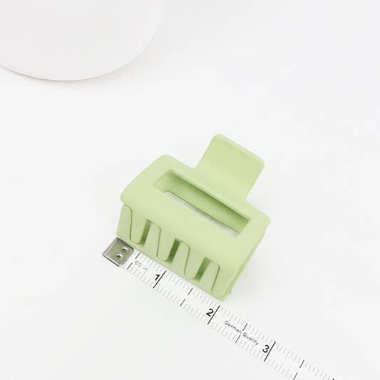 MIX COLOR Small Matt Cut Out Rectangle Hair Claw for wholesale on Faire9