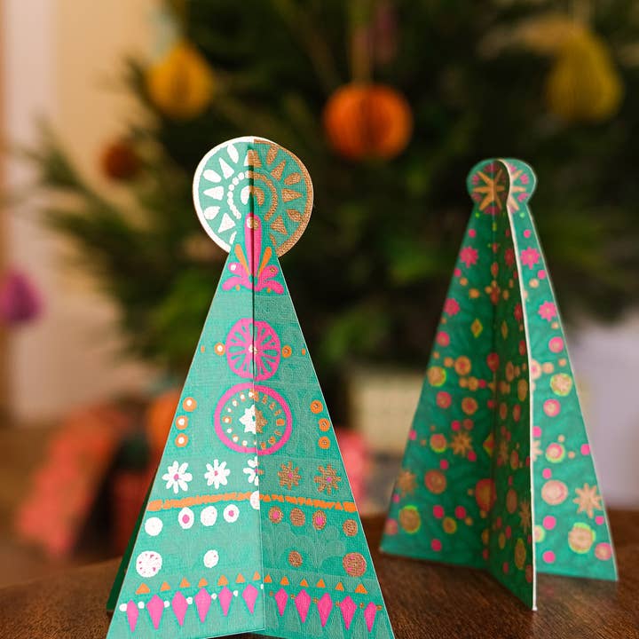 East End Press - Wholesale Christmas card - Patterned Tree Greeting Card1