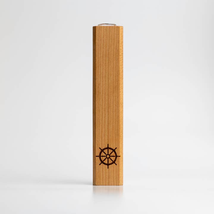 163 Design Company - Wholesale Vase - Bud Vase with ships wheel engraving