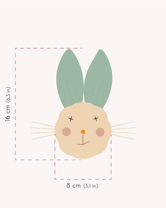 ateliersolelh - Wholesale Wall Accent - Pink clay rabbit trophy3