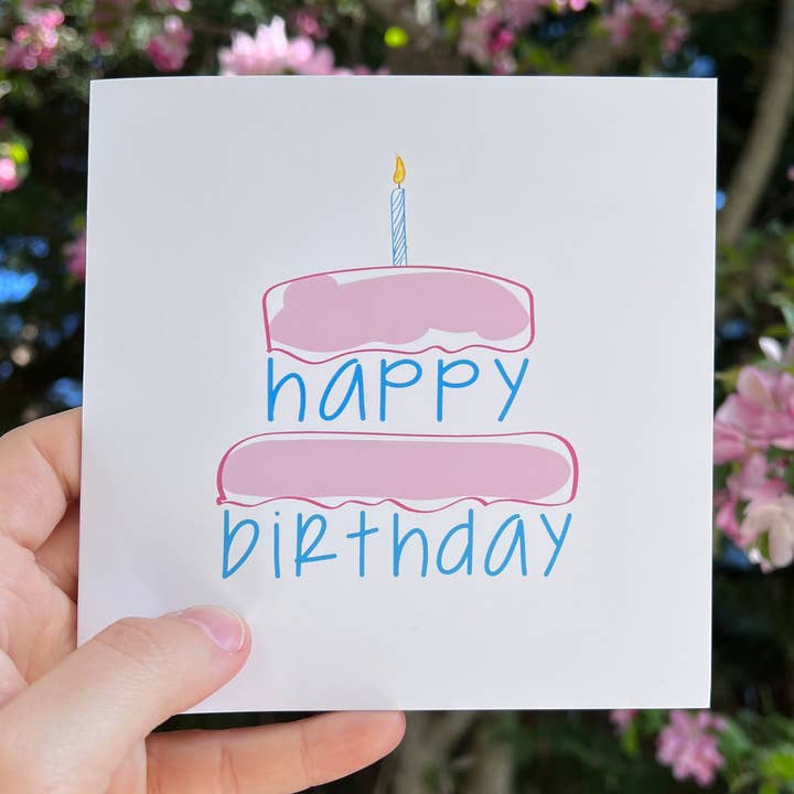 Birthday Cake - Greeting Card for wholesale by Craftedbysamm