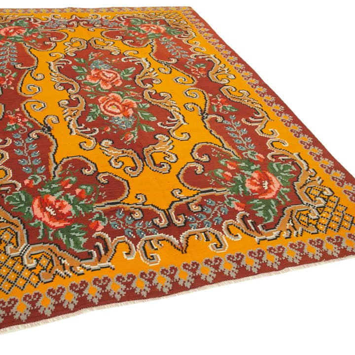 RUG N CARPET - Venta al por mayor Alfombra pequeña - Alfombra Kilim Moldava Roja Hecha a Mano 6x9 - 233991