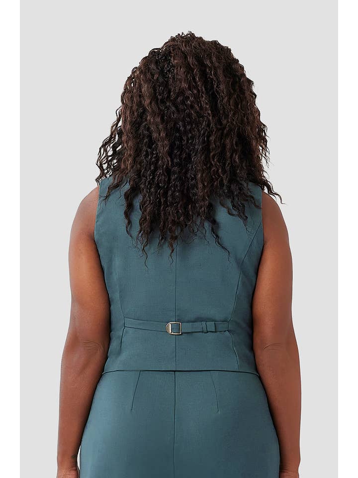 Aam - Wholesale Suit Vest - Women's - The Wool Vest - Teal Grey
