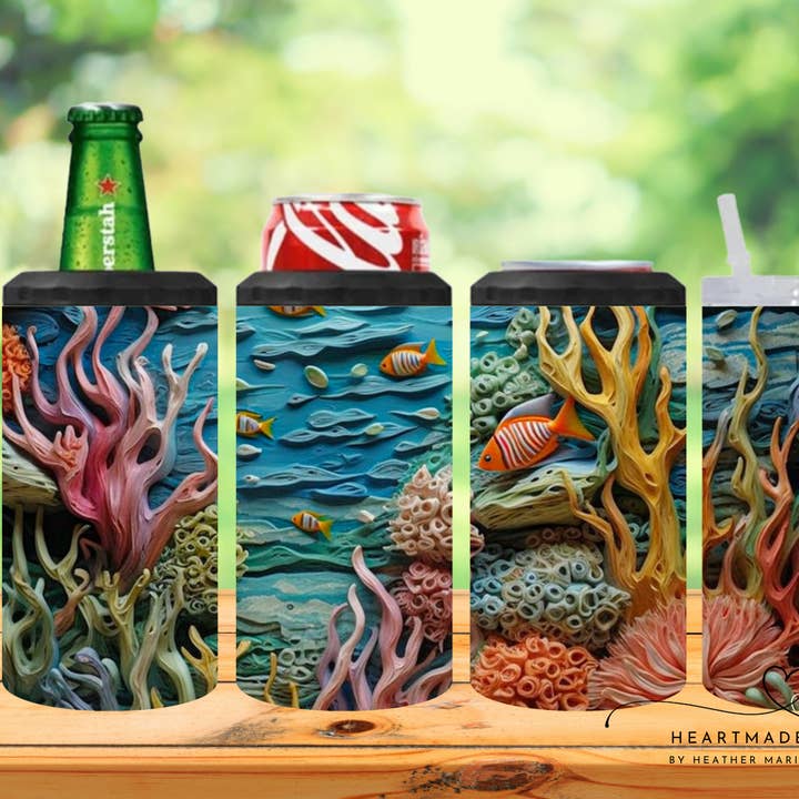 Heartmade By Heather Marie, LLC – wholesale Insulated mug/tumbler – 4 in 1 Ocean 3D Tumbler0