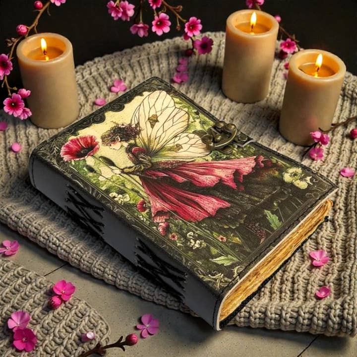 Leatherooze - Vente Journal intime - Journal en cuir de fée - Livre de sorts vintage3