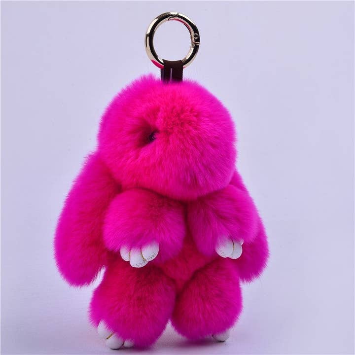 Plush Looks - Wholesale Keychain – Women's - Rex Rabbit Fur Cute Bunny Doll Bag Pendant Keyring2