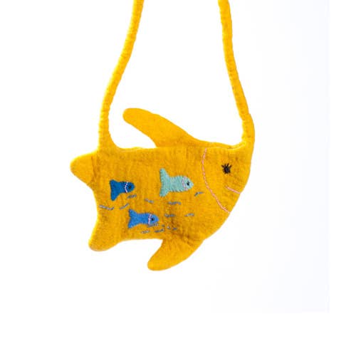 Earth Divas - Wholesale Crossbody bag – kids - Felt Fish Bag0