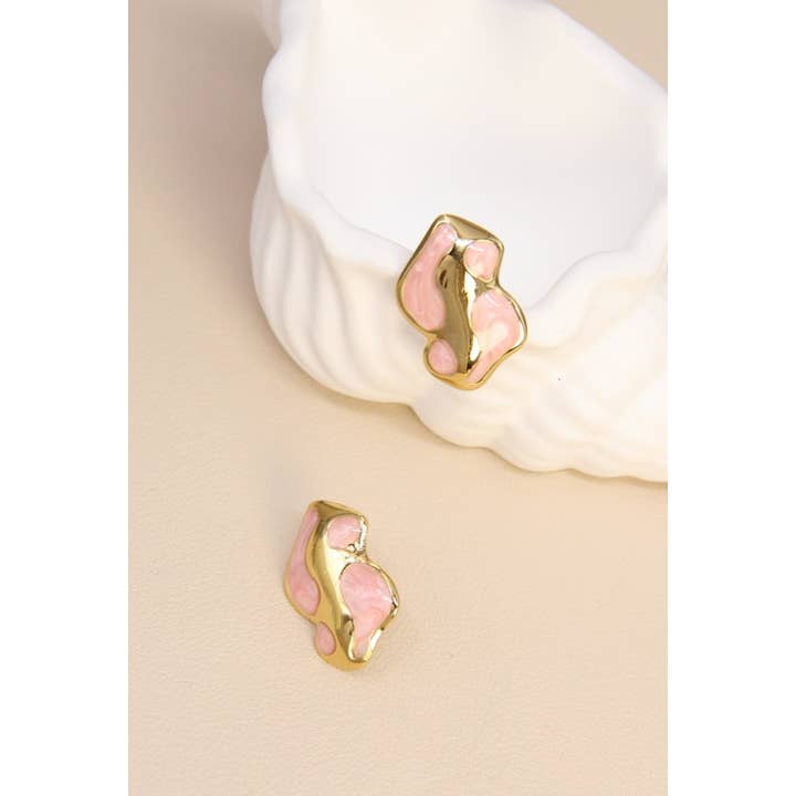 BELLISSIMA BIJOUX - Wholesale Dangle Earrings - Boldly Artistic Enameled Steel Hoops5