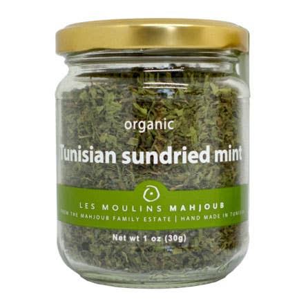 Les Moulins Mahjoub Sundried Mint - Organic, 30g (1.1oz) Jar for wholesale by GourmetDis (Gourmet Food Distribution)