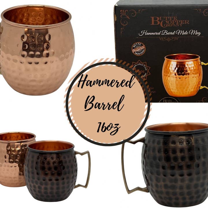 Butte Copper Company - Wholesale Coffee Mug - Shiny Hammered Copper Mug 16oz3