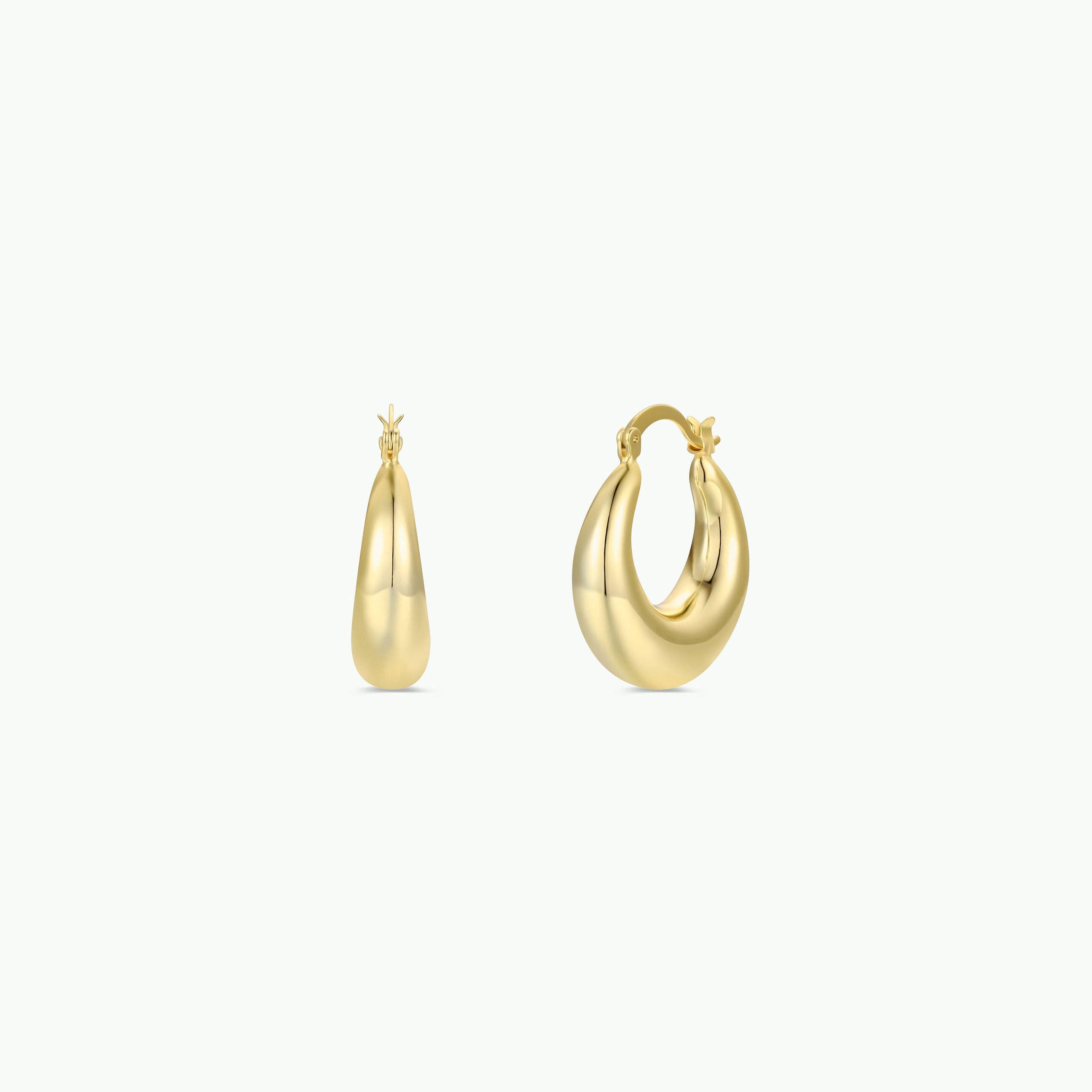 JaxKelly - Wholesale Hoop earrings - Gold Hoop - Sculptural Wide - Earrings