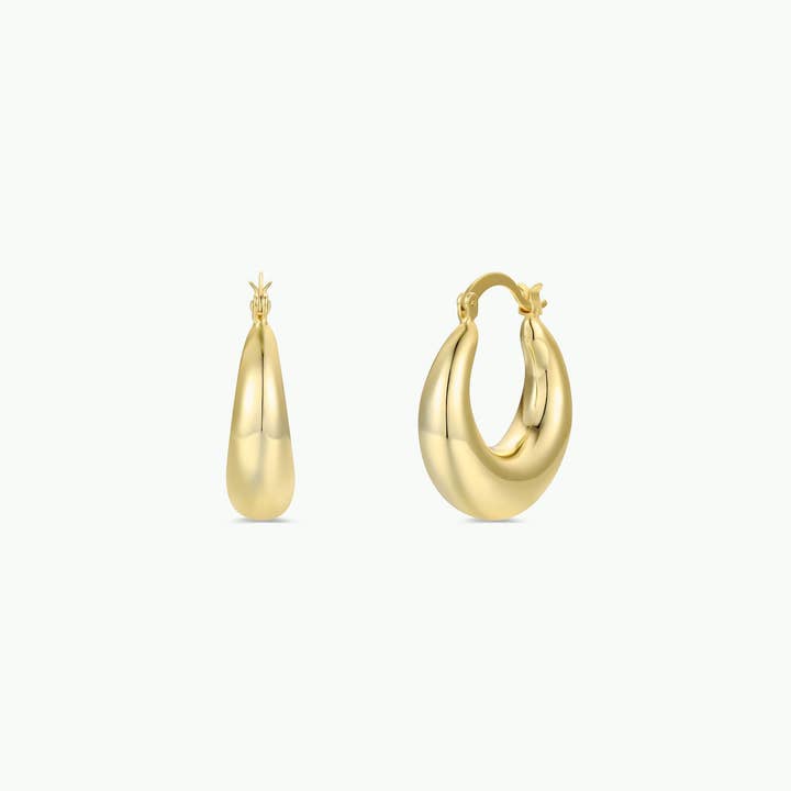 JaxKelly - Wholesale Hoop earrings - Gold Hoop - Sculptural Wide - Earrings0