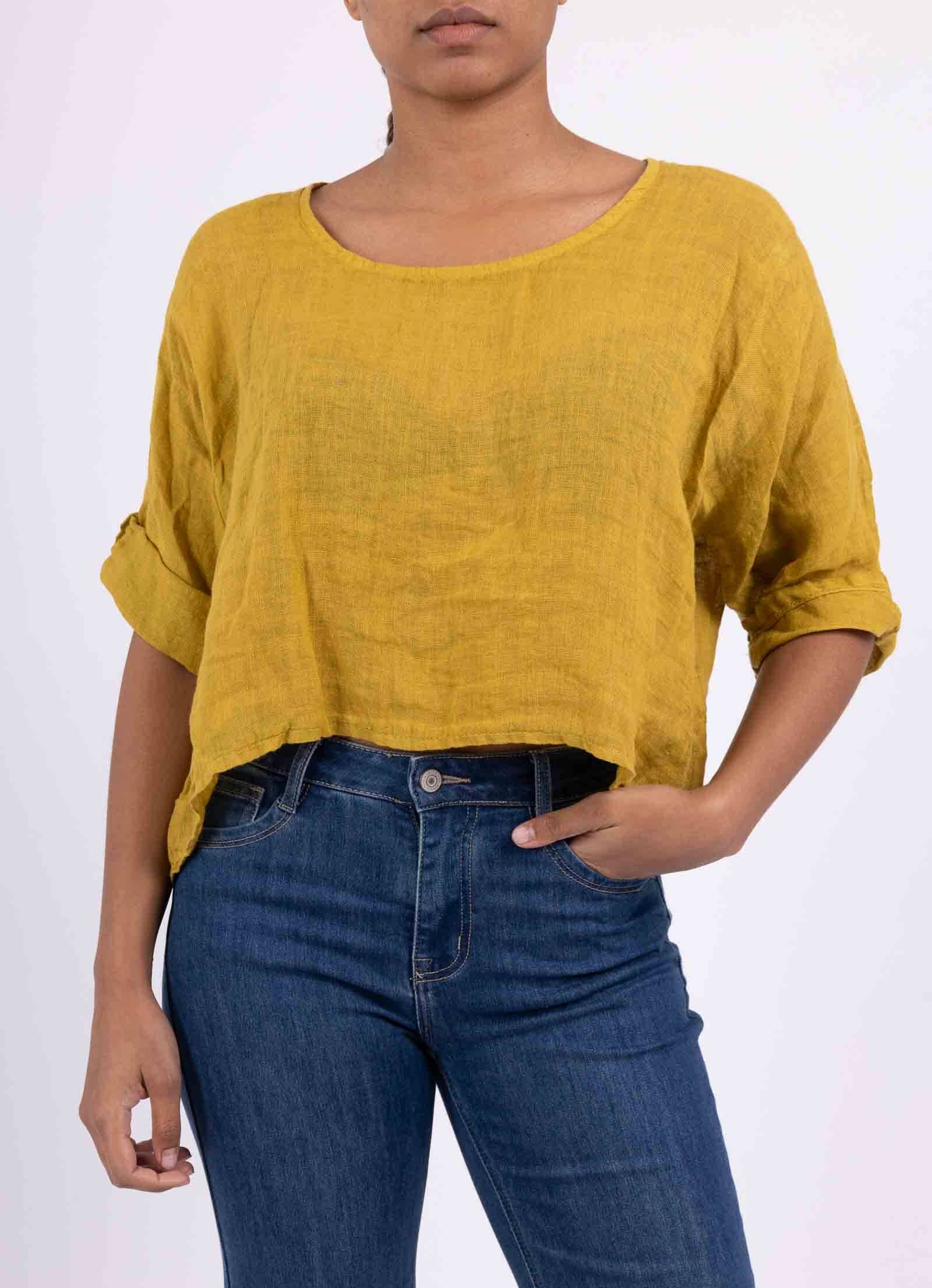 LINEN & COTTON HOUSE – Engroshandel Bluse - Dame – 18415 top i hør til forårs- og sommertøj23