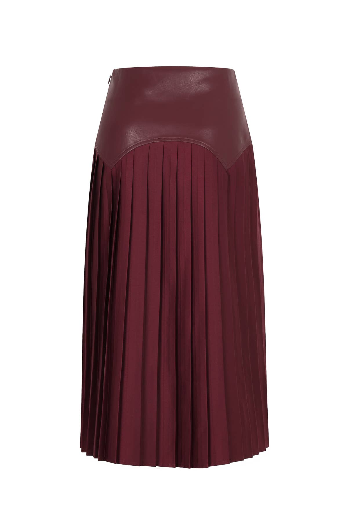RIVIR - Wholesale Skirt - Women's - Faux Leather Pleated Midi Skirt20