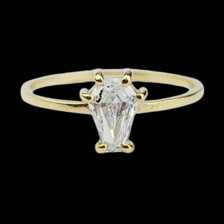 Coffin Wedding Ring - Yellow Gold for wholesale by Inchoo bijoux inc