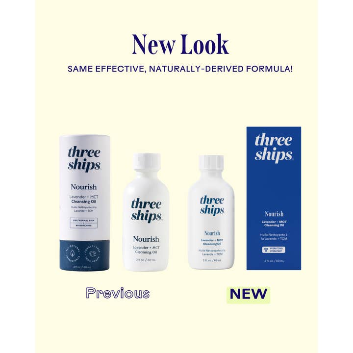 Three Ships - Wholesale Facial Cleanser - Nourish Lavender + MCT Cleansing Oil