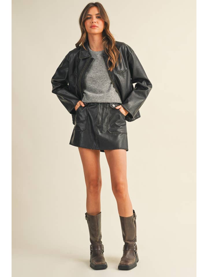 Mustard Seed - Wholesale Skirt - Women's - PATCH POCKET MINI SKIRT6