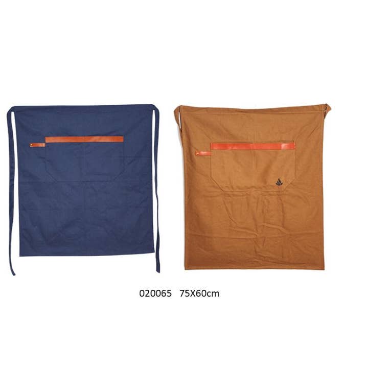 Faye - Wholesale Apron - Half Canvas + Leather Apron 'Barbecue' 75 X 60 cm / 2 Ass