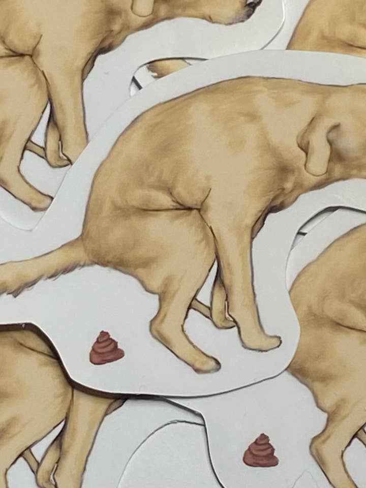 Crotte de chien, autocollant pour amoureux des chiens, autocollant de chien, journal de chien pour la vente par Melissa the Artist