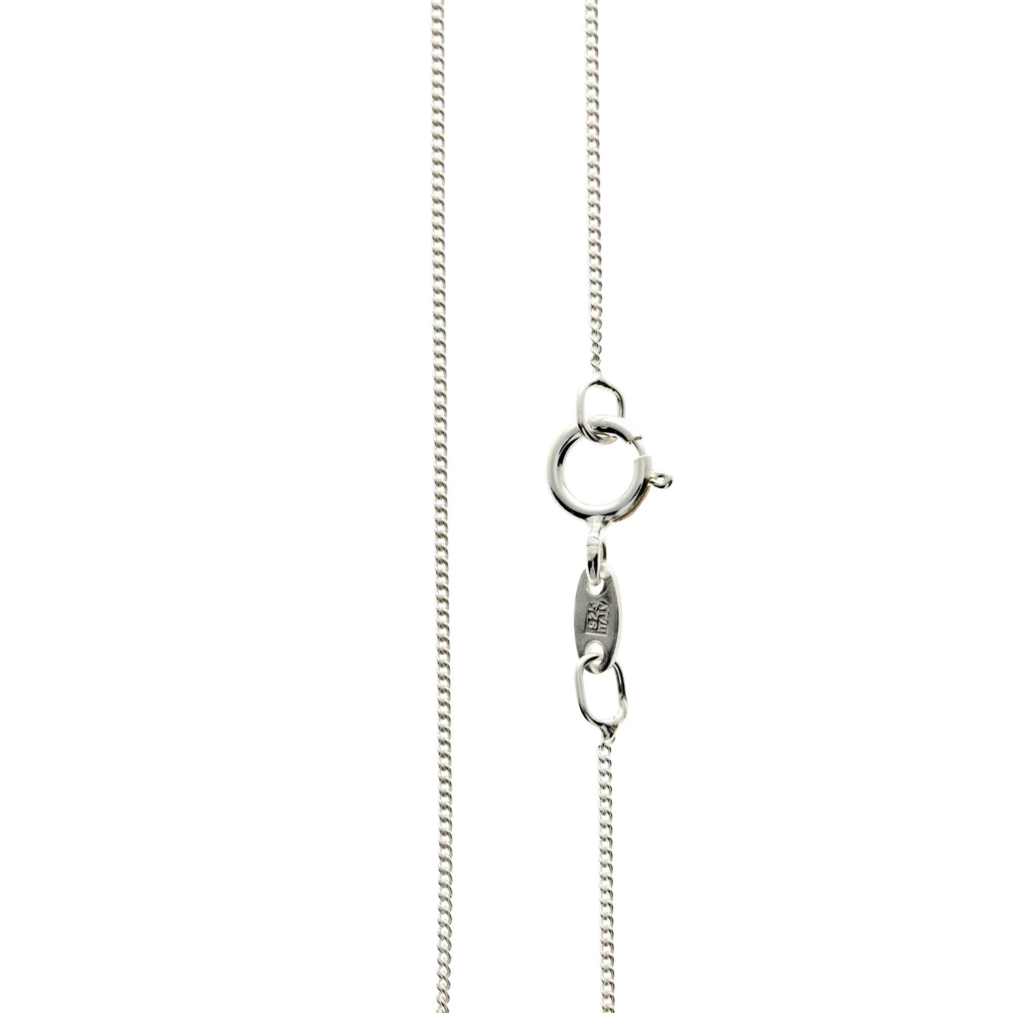 SilverAmber Jewellery - Venta al por mayor Collares de cadenas y eslabones - Delicada cadena curb de plata esterlina 925 hecha en Italia - GCH0051