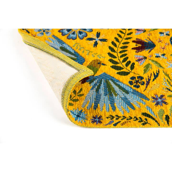 Bergamaschi & Vimercati S.p.a. - Vendita all'ingrosso Tappeto per corridoio - Mexican Flowers Polyester & Cotton Floor Runner 45x75 cm2