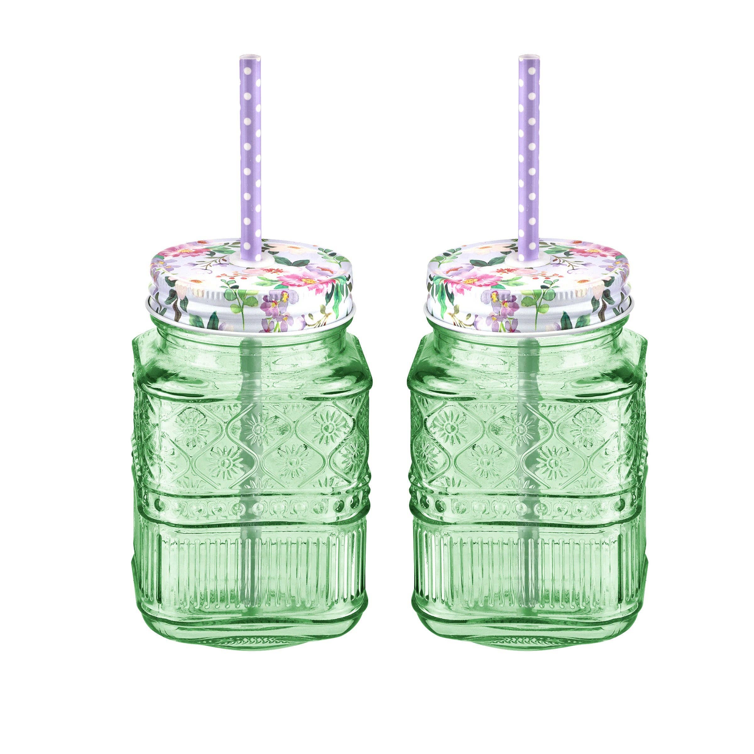 Godinger - Wholesale Drinking Glass/Cup - Claro Green Mason Jar, Set of 20